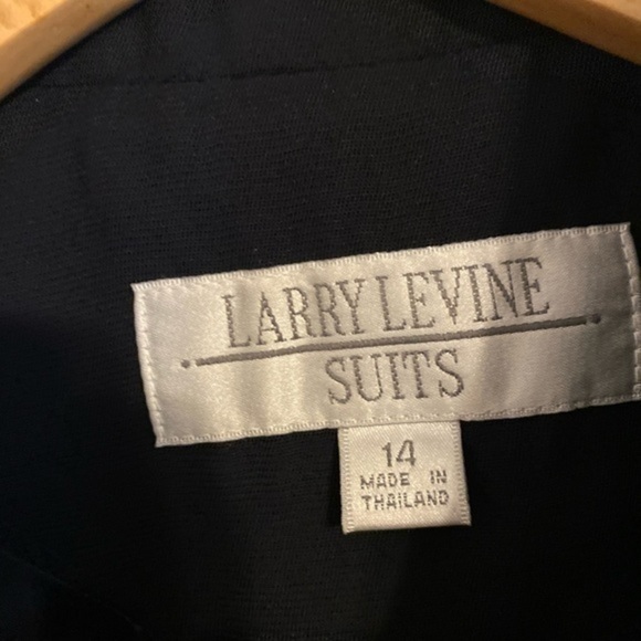 LARRY LEVINE SUITS SOLID BLACK JACKET SIZE 14 - Picture 3 of 3